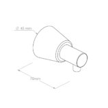 Dozownik mydła w płynie ścienny, STOŻEK, czarny