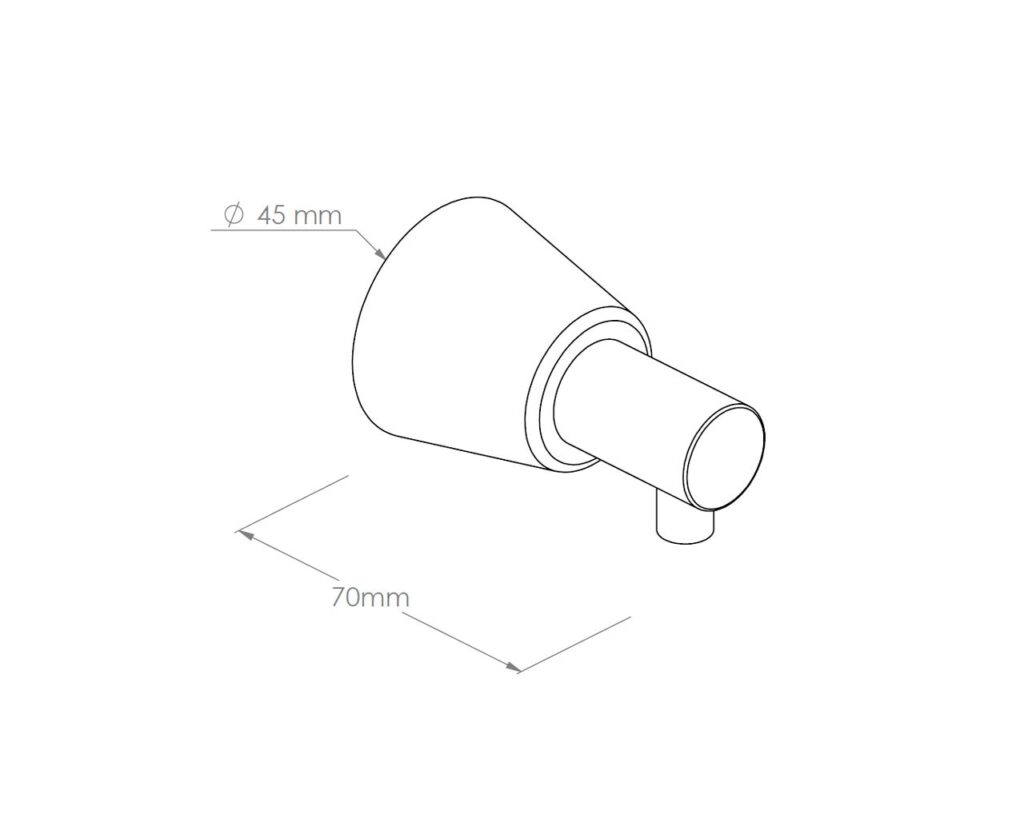 Dozownik mydła w płynie ścienny, STOŻEK, biały
