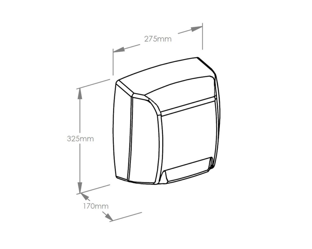 Suszarka do rąk MERIDA MEDIFLOW, stal matowa