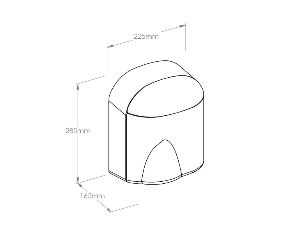 Suszarka do rąk MERIDA ECOFLOW PLUS, tworzywo ABS, szara