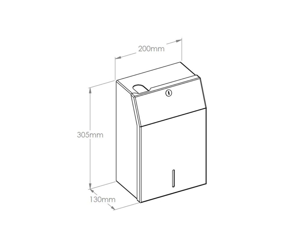 Pojemnik na kanister 5 l MERIDA STELLA, zamykany na kluczyk, stal matowa