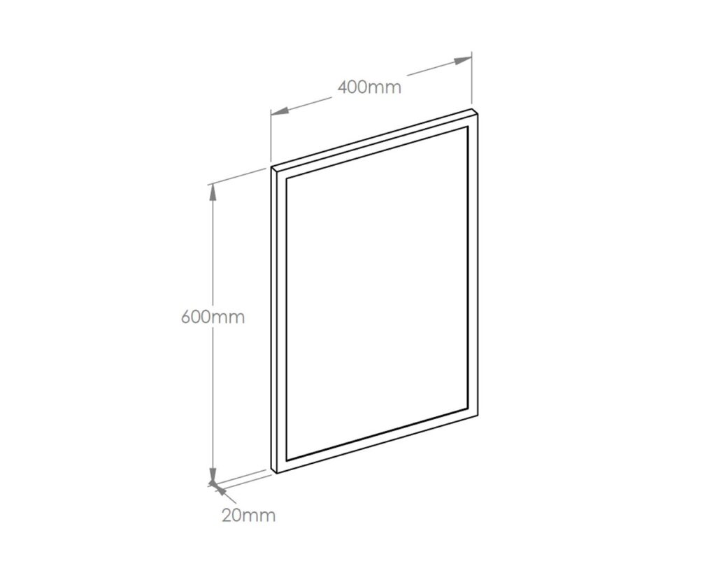 Lustro w ramie metalowej - niebieskiej MERIDA STELLA BLUE LINE, 40 x 60 cm