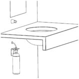 Dozownik mydła w płynie ścienny, STOŻEK, wersja matowa