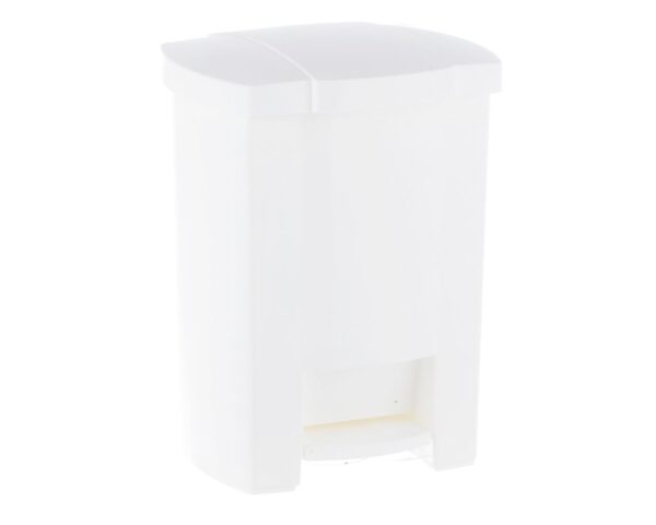 Kosz na odpady otwierany przyciskiem pedałowym z tworzywa sztucznego o poj. 12 l, kolor BIAŁY