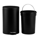 Kosz pedałowy SILENT SERENE, pojemność 12 l, metalowy, czarny matowy