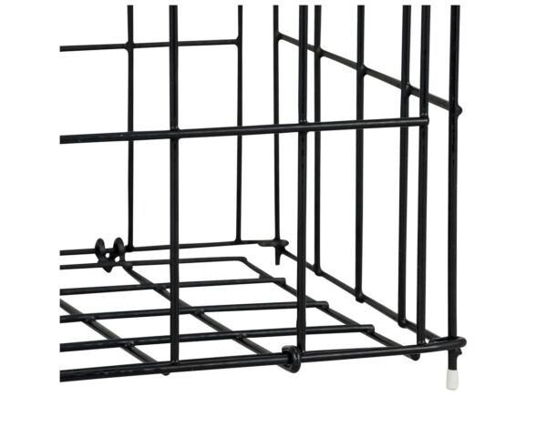 Kosz siatkowy stojący o poj. 47 l, wykonany z prętów powlekanych czarnym polietylenem Kosz siatkowy stojący o poj. 47 l, wykonany z prętów powlekanych czarnym polietylenem