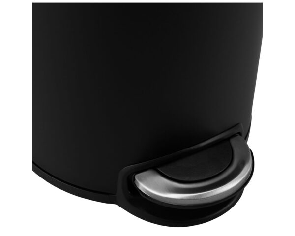 Kosz pedałowy SILENT SERENE, pojemność 5 l, metalowy, czarny matowy Kosz pedałowy SILENT SERENE, pojemność 5 l, metalowy, czarny matowy