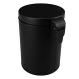 Kosz pedałowy SILENT SERENE, pojemność 5 l, metalowy, czarny matowy