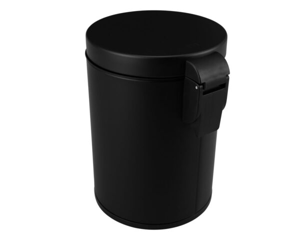 Kosz pedałowy SILENT SERENE, pojemność 5 l, metalowy, czarny matowy Kosz pedałowy SILENT SERENE, pojemność 5 l, metalowy, czarny matowy