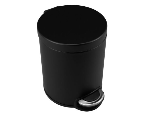 Kosz pedałowy SILENT SERENE, pojemność 5 l, metalowy, czarny matowy Kosz pedałowy SILENT SERENE, pojemność 5 l, metalowy, czarny matowy