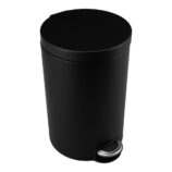 Kosz pedałowy SILENT SERENE, pojemność 12 l, metalowy, czarny matowy