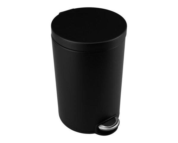 Kosz pedałowy SILENT SERENE, pojemność 12 l, metalowy, czarny matowy Kosz pedałowy SILENT SERENE, pojemność 12 l, metalowy, czarny matowy