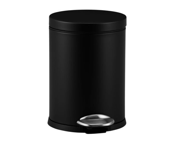 Kosz pedałowy TOP SILENT LUNA, pojemność 5 l, metalowy, czarny matowy Kosz pedałowy TOP SILENT LUNA, pojemność 5 l, metalowy, czarny matowy