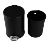 Kosz pedałowy TOP SILENT LUNA, pojemność 8 l, metalowy, czarny matowy