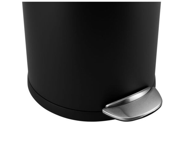 Kosz pedałowy TOP SILENT LUNA, pojemność 20 l, metalowy, czarny matowy Kosz pedałowy TOP SILENT LUNA, pojemność 20 l, metalowy, czarny matowy