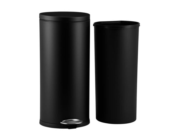 Kosz pedałowy TOP SILENT LUNA, pojemność 30 l, metalowy, czarny matowy Kosz pedałowy TOP SILENT LUNA, pojemność 30 l, metalowy, czarny matowy