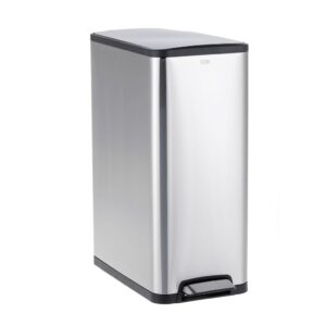 Kosz prostokątny CUBE SLIM pojemność 45 l, stal matowa