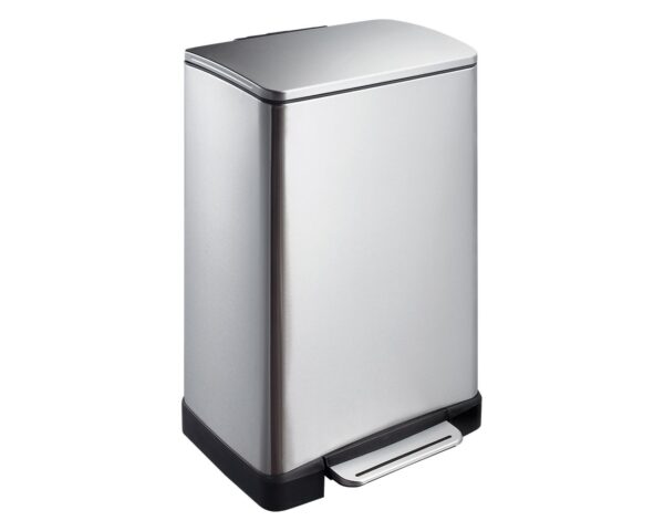 Kosz prostokątny CUBE, pojemność 40 l, stal matowa