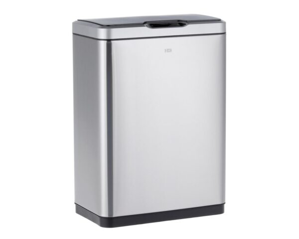 Kosz automatyczny SENSOR, bezdotykowy, prostokątny, szeroki, stal matowa 45 l