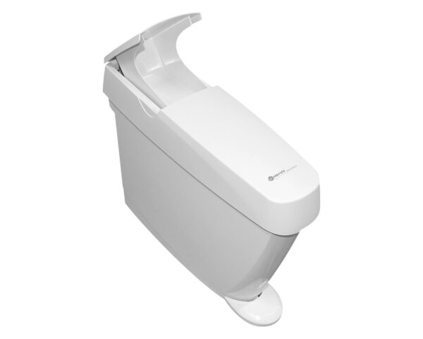 Kosz pedałowy na podpaski higieniczne, biały, pojemność 15 l, tworzywo sztuczne Kosz pedałowy na podpaski higieniczne, biały, pojemność 15 l, tworzywo sztuczne