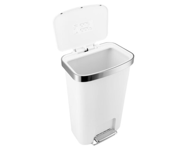 Kosz pedałowy MERIDA ECO PAPER, pojemność 50 l, tworzywo sztuczne, biały Kosz pedałowy MERIDA ECO PAPER, pojemność 50 l, tworzywo sztuczne, biały