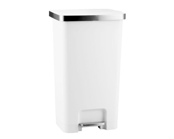 Kosz pedałowy HANA, pojemność 45 l, tworzywo sztuczne, biały