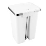 Kosz pedałowy HANA, pojemność 70 l, tworzywo sztuczne, biały