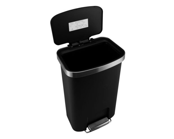 Kosz pedałowy MERIDA ECO PAPER, pojemność 50 l, tworzywo sztuczne, czarny Kosz pedałowy MERIDA ECO PAPER, pojemność 50 l, tworzywo sztuczne, czarny