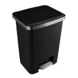 Kosz pedałowy HANA, pojemność 35 l, tworzywo sztuczne czarny