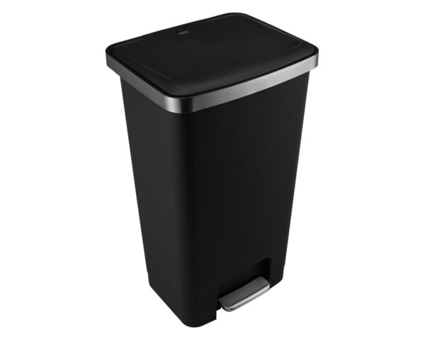 Kosz pedałowy HANA, pojemność 45 l, tworzywo sztuczne, czarny Kosz pedałowy HANA, pojemność 45 l, tworzywo sztuczne, czarny