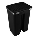 Kosz pedałowy HANA, pojemność 70 l, tworzywo sztuczne, czarny