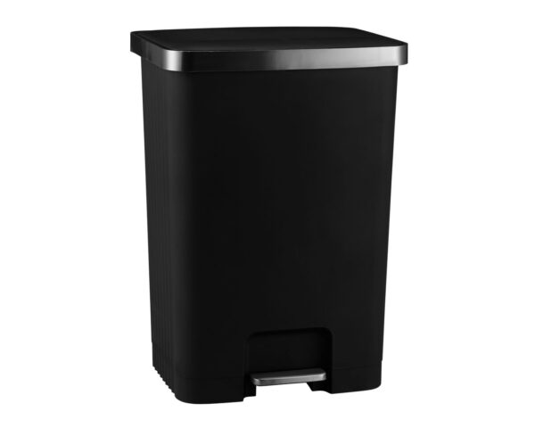 Kosz pedałowy HANA, pojemność 70 l, tworzywo sztuczne, czarny Kosz pedałowy HANA, pojemność 70 l, tworzywo sztuczne, czarny