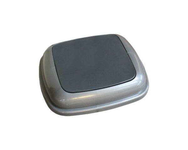 Pokrywa kosza Quatro grafitowa z czarną klapką