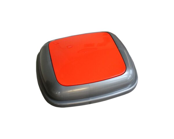 Pokrywa kosza Quatro grafitowa z czerwoną klapką