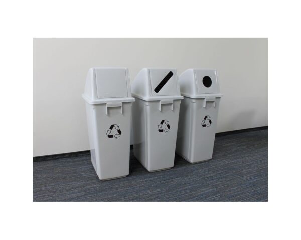 Kosz z tworzywa do segregacji odpadów duży, o pojemności 60 l Kosz z tworzywa do segregacji odpadów duży, o pojemności 60 l