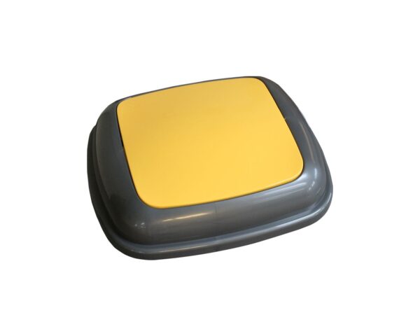 Pokrywa kosza Quatro grafitowa z żółtą klapką