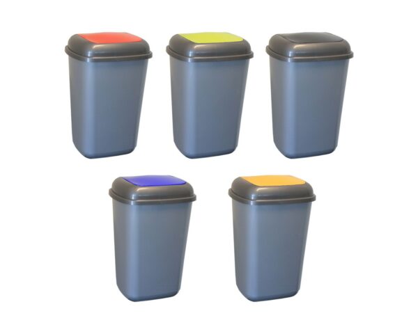 Kosz Quatro poj. 45 l, kolor srebrny Kosz Quatro poj. 45 l, kolor srebrny