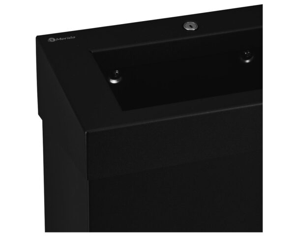 Kosz na odpady otwarty MERIDA STELLA SLIM BLACK LINE, pojemność 27 l, czarny Kosz na odpady otwarty MERIDA STELLA SLIM BLACK LINE, pojemność 27 l, czarny