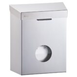 Kosz do damskich toalet MERIDA STELLA z pojemnikiem na torebki higieniczne, pojemność 4,4 l, stal polerowana