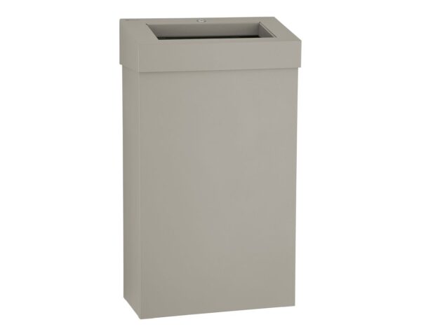 Kosz na odpady otwarty MERIDA STELLA SLIM STONE GREY LINE, pojemność 27 l, szary kamienny Kosz na odpady otwarty MERIDA STELLA SLIM STONE GREY LINE, pojemność 27 l, szary kamienny