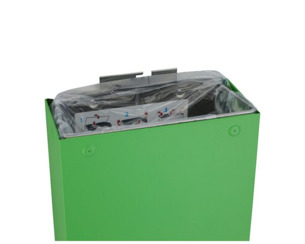 Kosz na odpady otwarty MERIDA STELLA SLIM GREEN LINE, pojemność 27 l, zielony Kosz na odpady otwarty MERIDA STELLA SLIM GREEN LINE, pojemność 27 l, zielony