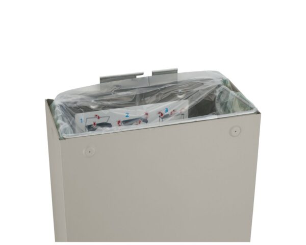 Kosz na odpady otwarty MERIDA STELLA SLIM STONE GREY LINE, pojemność 27 l, szary kamienny Kosz na odpady otwarty MERIDA STELLA SLIM STONE GREY LINE, pojemność 27 l, szary kamienny