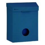 Kosz do damskich toalet MERIDA STELLA BLUE LINE z pojemnikiem na torebki higieniczne, pojemność 4,4 l, niebieski