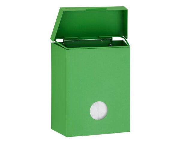 Kosz do damskich toalet MERIDA STELLA GREEN LINE z pojemnikiem na torebki higieniczne, pojemność 4,4 l, zielony Kosz do damskich toalet MERIDA STELLA GREEN LINE z pojemnikiem na torebki higieniczne, pojemność 4,4 l, zielony