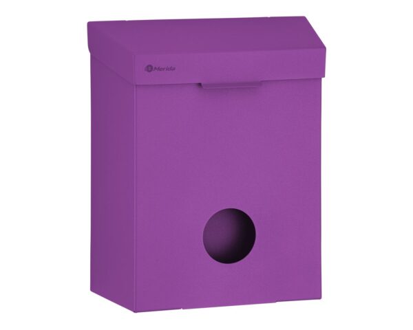 Kosz do damskich toalet MERIDA STELLA VIOLET LINE z pojemnikiem na torebki higieniczne, pojemność 4,4 l, fioletowy Kosz do damskich toalet MERIDA STELLA VIOLET LINE z pojemnikiem na torebki higieniczne, pojemność 4,4 l, fioletowy