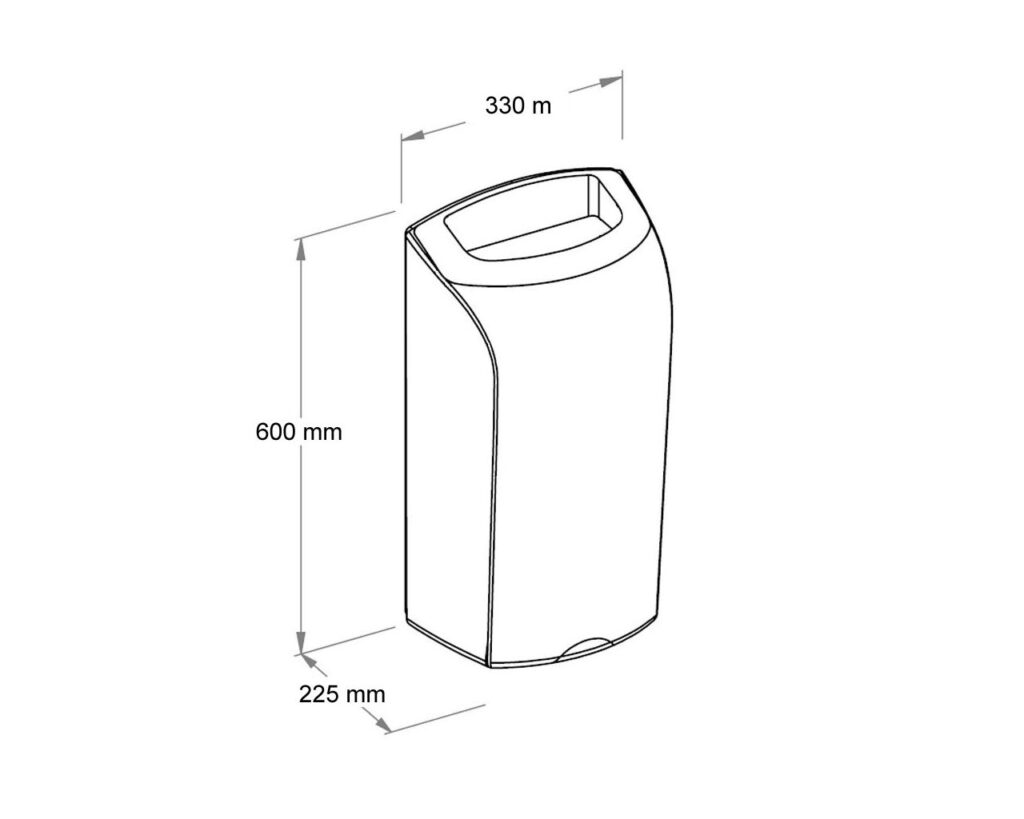 Kosz otwarty wiszący 40 l MERIDA UNIQUE ORANGE LINE