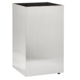 Kosz podblatowy na kółkach MERIDA STELLA, pojemność 60 l, stal matowa