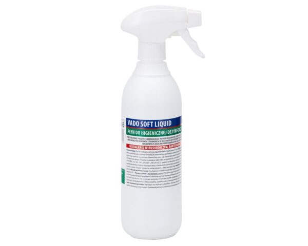 MERIDA VADO SOFT bezalkoholowy płyn do higienicznej dezynfekcji rąk i powierzchni, butelka ze spryskiwaczem 500 ml MERIDA VADO SOFT bezalkoholowy płyn do higienicznej dezynfekcji rąk i powierzchni, butelka ze spryskiwaczem 500 ml