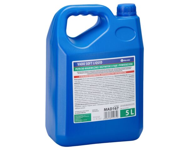 MERIDA VADO SOFT bezalkoholowy płyn do higienicznej dezynfekcji rąk i powierzchni, kanister 5 l MERIDA VADO SOFT bezalkoholowy płyn do higienicznej dezynfekcji rąk i powierzchni, kanister 5 l