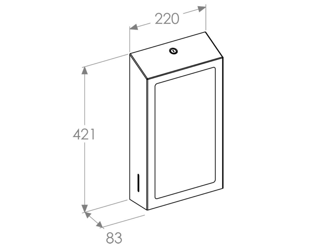 Pojemnik na ręczniki składane z lustrem ze stali SuperMirror „2w1" MERIDA STELLA SLIM SILK GREY LINE MEGA COMBO, szary jedwabisty